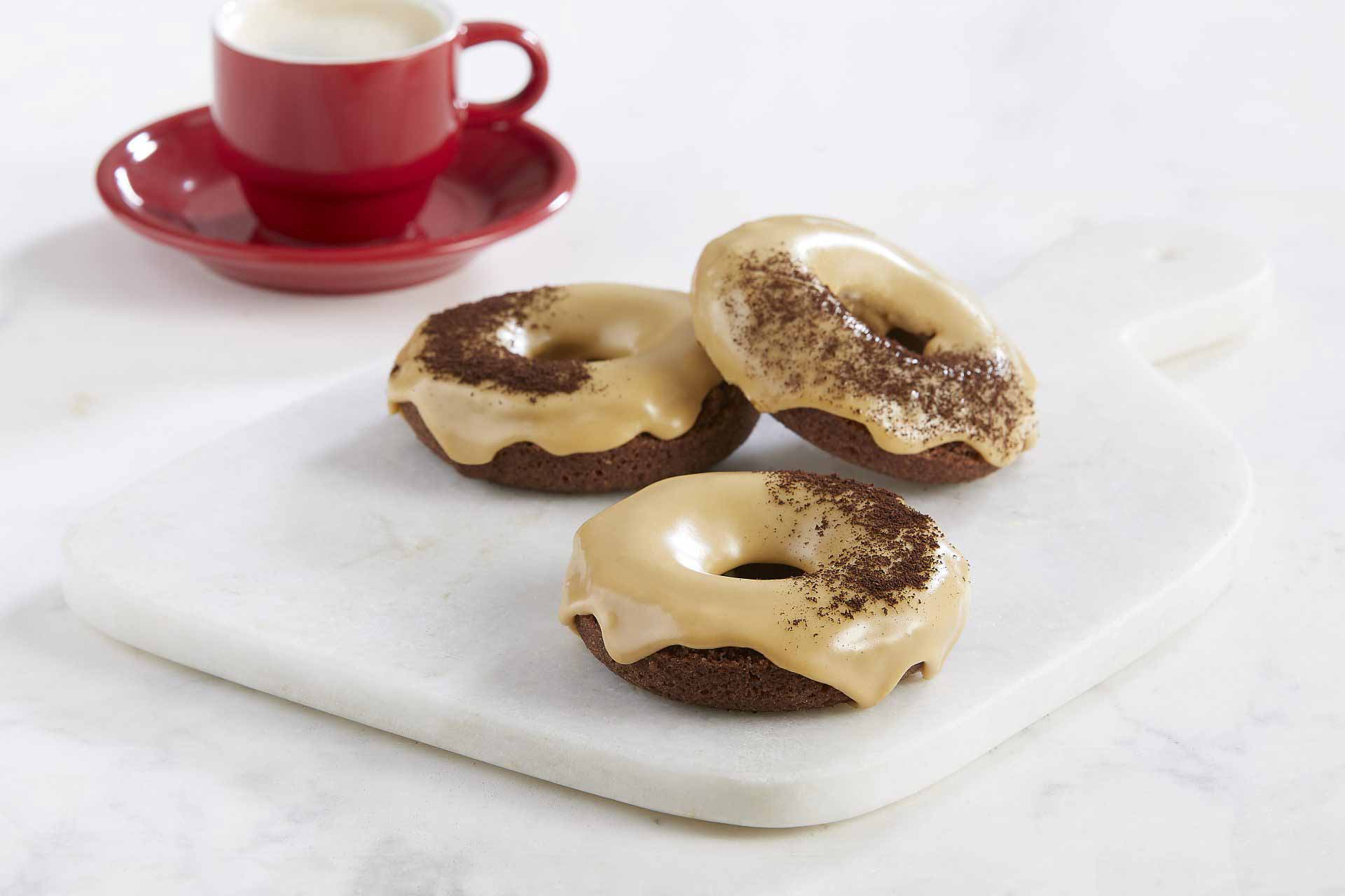 Plugrà Baked Cocoa Donuts with Espresso Glaze
